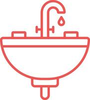 Sink Line Icon vector