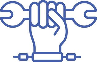 Forced Labour Line Icon vector
