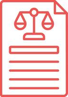 Legal Document Line Icon vector