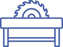 Table Saw Line Icon vector