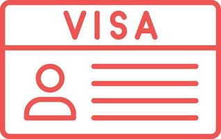 Visa Line Icon vector