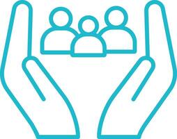 Refugee Line Icon vector