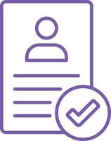 Identification Line Icon vector
