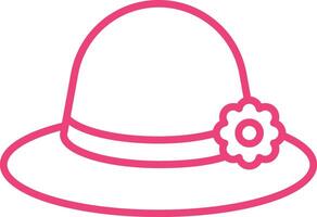Pamela Hat Line Icon vector