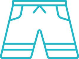 Shorts Line Icon vector