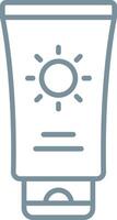 Sunscreen Line Icon vector