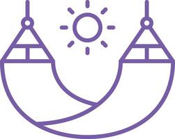 Hammock Line Icon vector