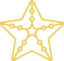 Starfish Line Icon vector