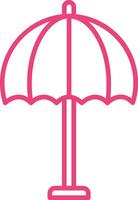 Sun Umbrella Line Icon vector