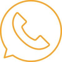 Whatsapp Line Icon vector