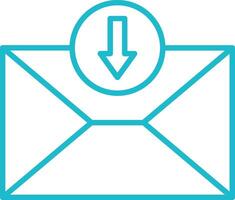 Mail Inbox Line Icon vector