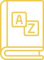 Dictionary Line Icon vector