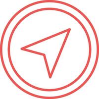Navigation Line Icon vector