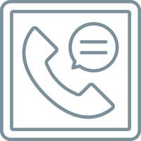 Call Log Line Icon vector