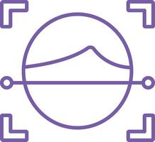 Face Scan Line Icon vector