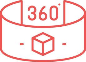 Virtual Reality Line Icon vector
