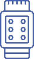 Kneepad Line Icon vector