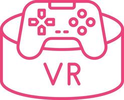 Vr Game Line Icon vector