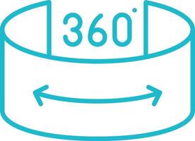 Virtual Tour Line Icon vector