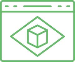 Augmented Reality Line Icon vector
