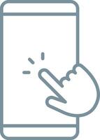 Touch Screen Line Icon vector