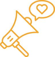 Call To Action Line Icon vector