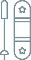 Snow Board Line Icon vector