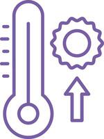 High Temperature Line Icon vector