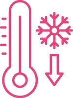 Low Temperature Line Icon vector
