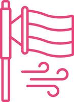 Wind Direction Line Icon vector