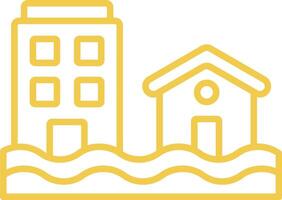 Flooding Line Icon vector