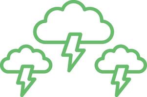 Lightning Line Icon vector