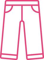 Trousers Line Icon vector