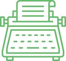 Typewriter Line Icon vector