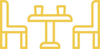 Dining table Line Icon vector