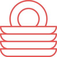 Plates Line Icon vector