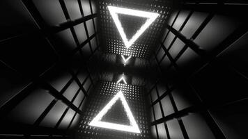 Red and White Neon Area Corridor with Rotation Background VJ Loop in 4K video
