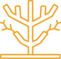 Dry Tree Line Icon vector