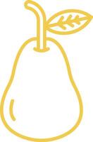 Pear Line Icon vector