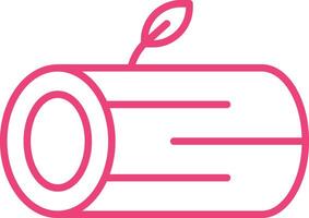 Tree Log Line Icon vector