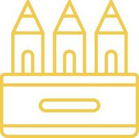 Crayons Line Icon vector