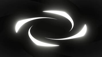 Black and White Neons Move on Spiral Background VJ Loop in 4K video