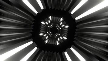 White Neons Reverse Movement Tunnel Background VJ Loop in 4K video