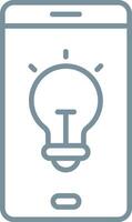 Smartphone idea Line Icon vector