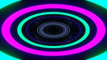 Purple and Turquoise Pulsing Ellipse Mirror Tunnel Background VJ Loop in 4K video