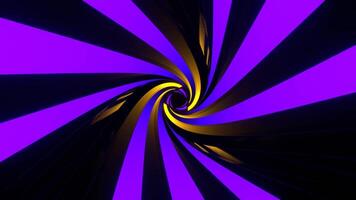 Purple and Yellow Rotating Light in Triangular Tunnel Background VJ Loop in 4K video