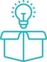 Think outside the box Line Icon vector