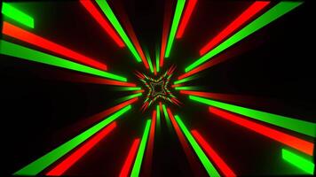 Green and Red Neon Lines Move Alternately Background VJ Loop in 4K video