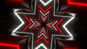 Red and White Large Number of Neon Angles Background VJ Loop in 4K video