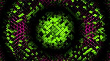 Green and Pink Random Shapes Waves Background VJ Loop in 4K video